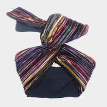 Velvet Stripe Knot Turban Headband