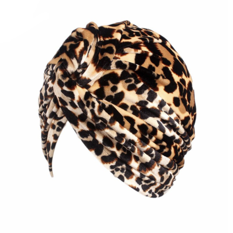 Velvet Leopard Turban