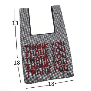 Rhinestone Mini "Thank You" Bag