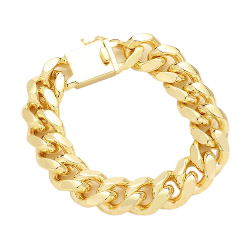 Gold Plated Heavy Link Chain Bracelet