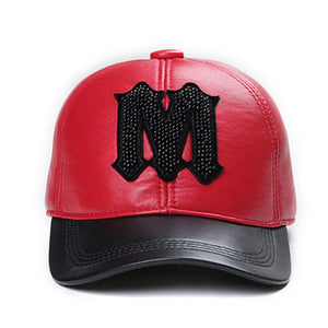 Leather "M" Cap