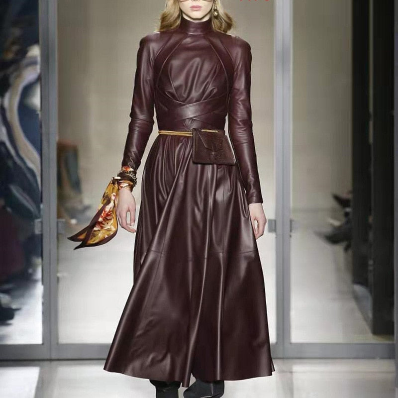 Vegan Leather Criss-Cross Dress Sheree Elizabeth Vegan Leather Criss-Cross Dress Sheree Elizabeth