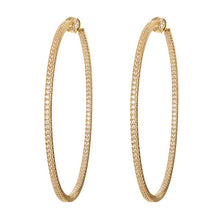 2.6" Diamond Hoops (also in Gold)
