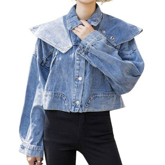 Denim Bib Collar Jacket – Sheree Elizabeth