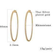 2.6" Diamond Hoops (also in Gold)