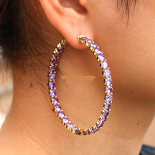 Big Stoned Hoops (more colors available)