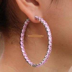 Big Stoned Hoops (more colors available)