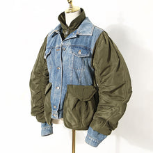 Patchwork Denim & Army Jacket