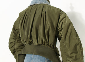 Patchwork Denim & Army Jacket