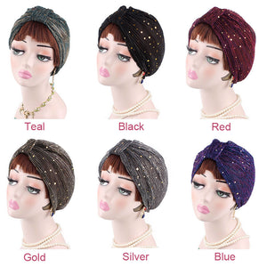 Gold Flake Turban (more colors available)