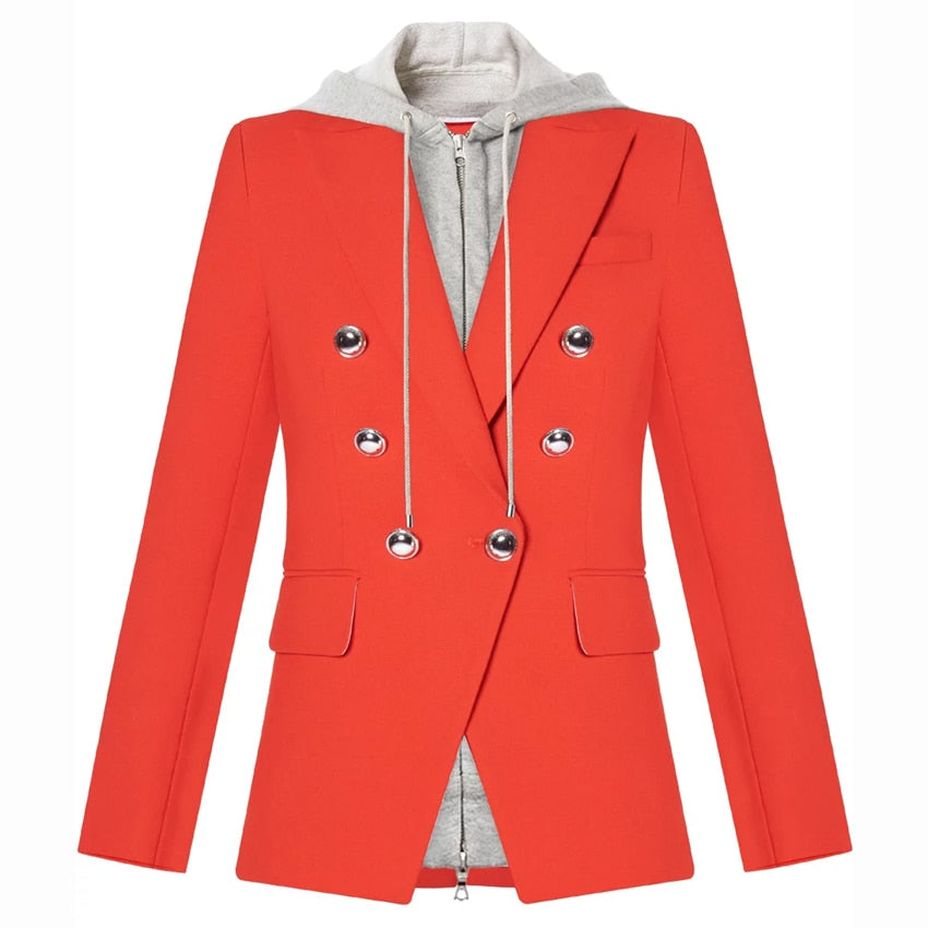 Double Breasted Hoodie Blazer – Sheree Elizabeth